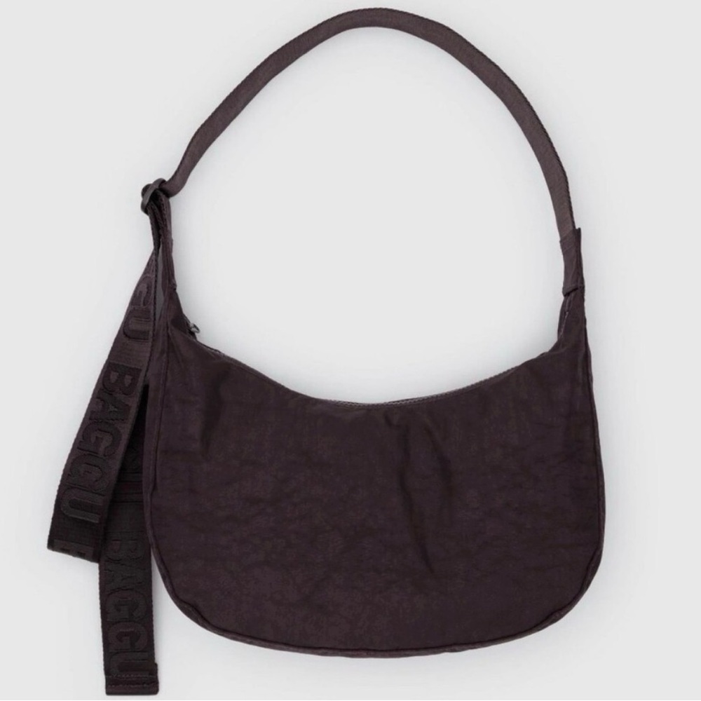 Baggu Medium Crescent Bag in Chocolate Plum NWT